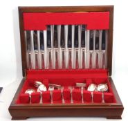Cased set of Ryals A1 silver plated flatwares in Grecian pattern, 51 pieces in total