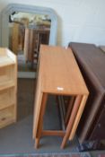 MODERN TEAK EFFECT DROP LEAF TABLE, 80CM WIDE