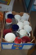 BOX CONTAINING MUGS