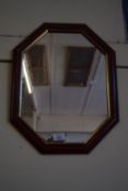 MODERN REPRODUCTION OCTAGONAL WALL HANGING MIRROR, 37CM WIDE