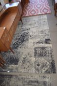 NEXT GREY AND BLACK RUG, 206 X 140CM