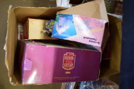 BOX CONTAINING VARIOUS BOXED ITEMS INCLUDING CHILD'S BATTERY OPERATED TOY DOG ETC