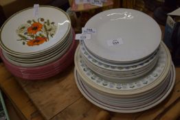 COLLECTION OF PLATES TO INCLUDE J & G STUDIO FLORAL DESIGN PLATES