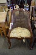 OVERPAINTED WICKER BACK CHAIR, 71CM HIGH