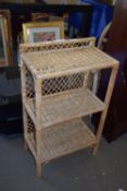 MODERN WICKER TWO-TIER BOOKSHELF, 78CM HIGH