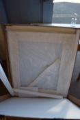 BOXED BURLINGTON MATT WHITE MIRROR, 75 X 90CM