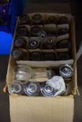 BOX CONTAINING VARIOUS WINE AND DRINKING GLASSES