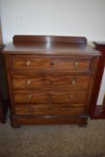 19TH CENTURY MAHOGANY SECRETAIRE CHEST WITH SATINWOOD FITTED INTERIOR AND ADDITIONAL SECRET DRAWER