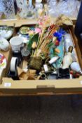 BOX OF CERAMIC ITEMS INCLUDING SHERINGHAM OTTENDORF TWINNING ASSOCIATION TANKARD ETC