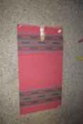 SMALL STRIPED BEDSIDE RUG, LENGTH APPROX 113CM