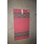 SMALL STRIPED BEDSIDE RUG, LENGTH APPROX 113CM