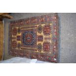 PANELLED RUG, APPROX 155 X 113CM