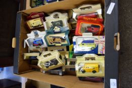 BOX OF MODEL CARS, MAINLY LLEDO