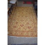 LARGE RUG WITH STYLISED FLORAL DESIGN, APPROX 241 X 169CM
