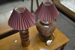 TWO VARIOUS TABLE LAMP BASES