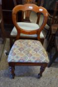 VICTORIAN MAHOGANY BALLOON BACK DINING CHAIR