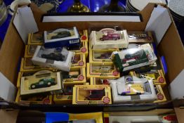 BOX CONTAINING MODEL CARS FROM LLEDO