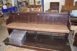 PAINTED PINE SETTLE OR PEW, LENGTH APPROX 199CM