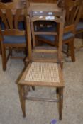 TWO VARIOUS CANE SEATED BEDROOM CHAIRS