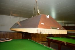 Riley traditional full size snooker table lighting shade