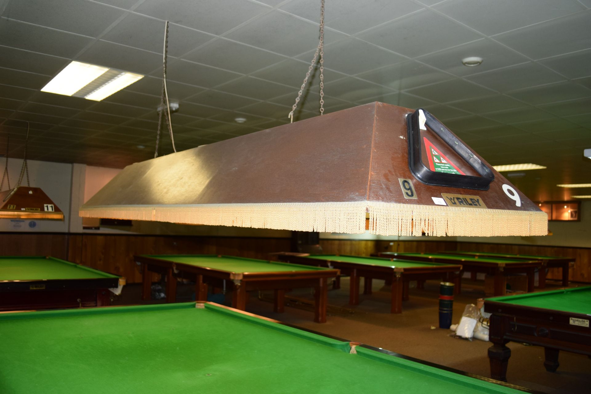 Riley traditional full size snooker table lighting shade