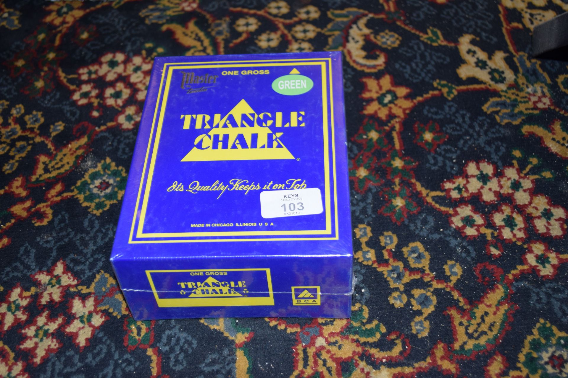 Unopened box of triangle chalk