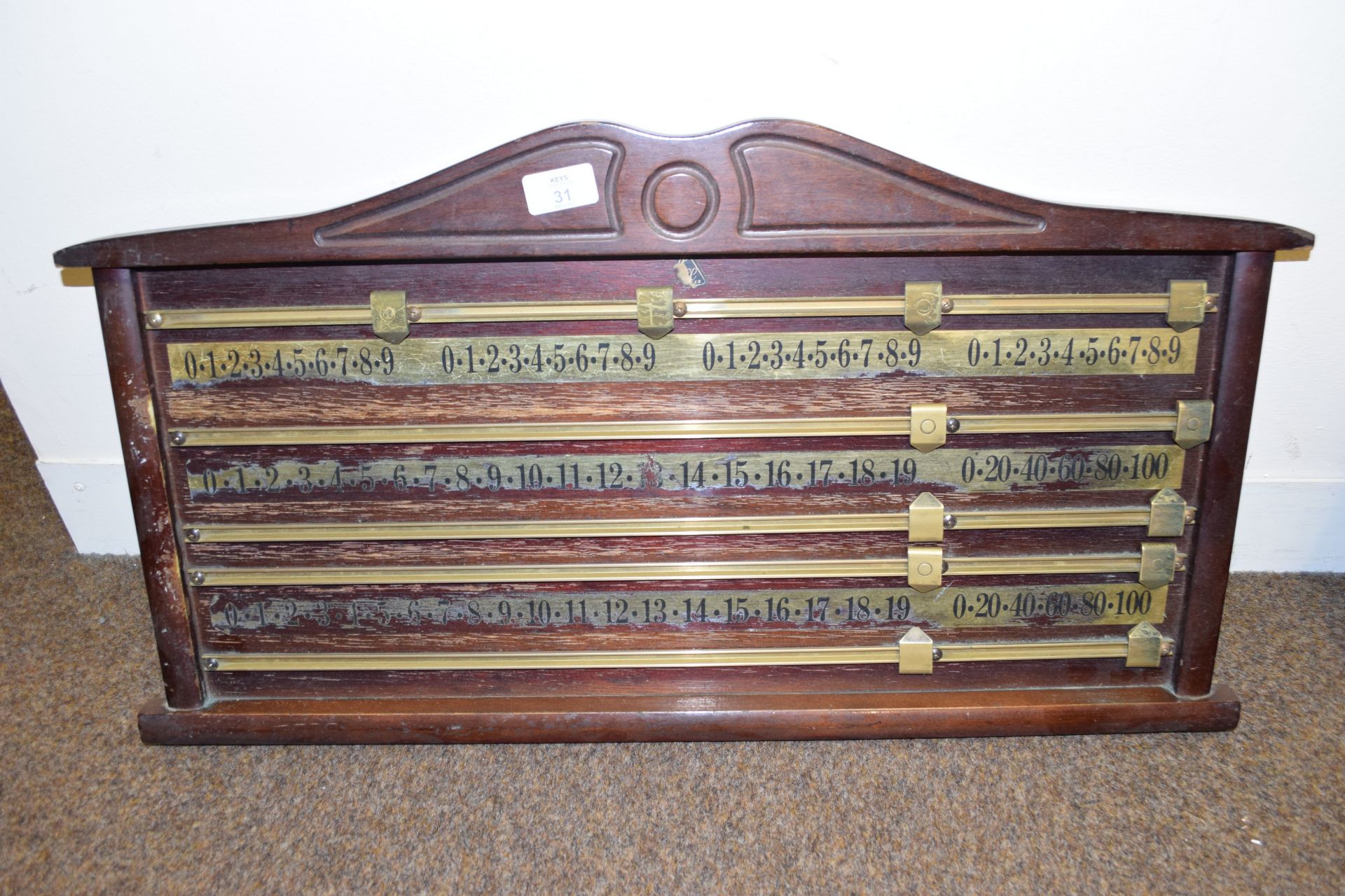 BCE snooker score board, width 70cm