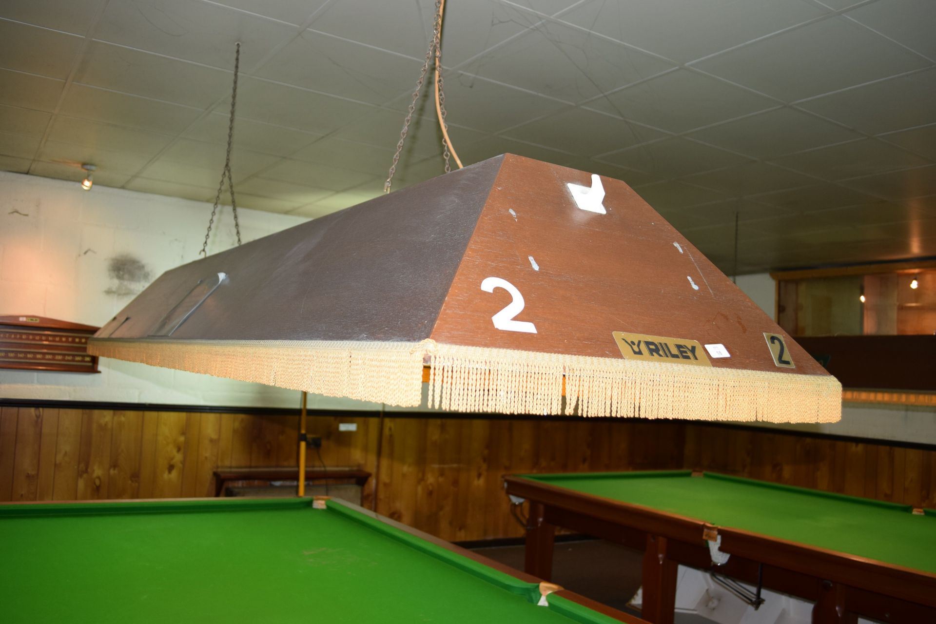 Riley traditional full size snooker table lighting shade