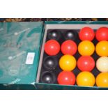 Part set of pool balls