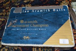 Set of Belgian Aramith snooker balls