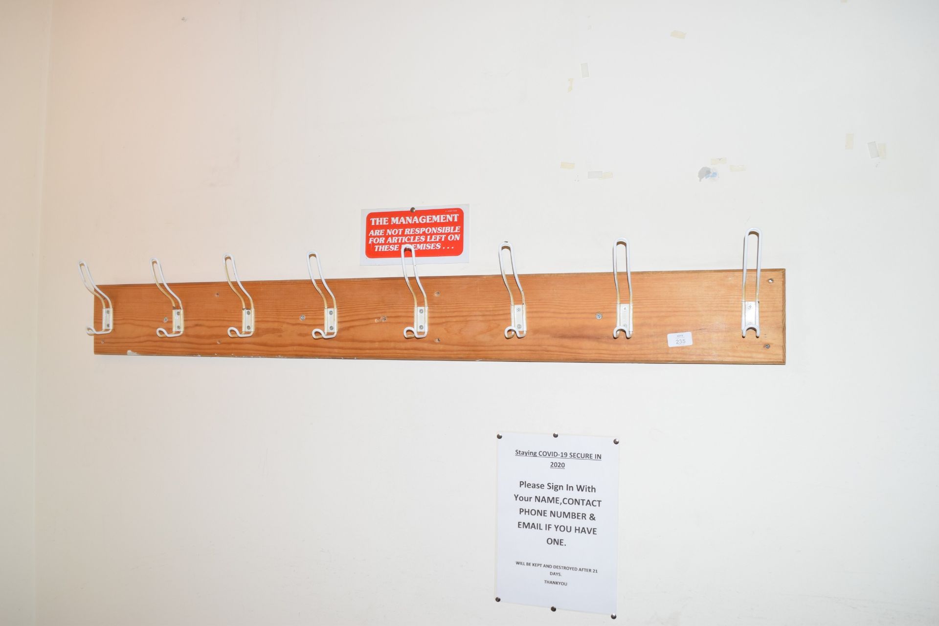 Coat rack, width 140cm