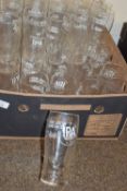 Large quantity of IPA Greene King pint glasses