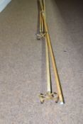 Snooker rest set to include two standard size spider rests and a long reach set, an extended cue