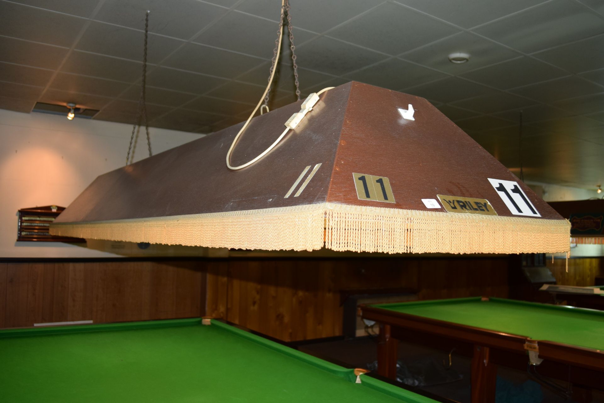 Riley traditional full size snooker table lighting shade