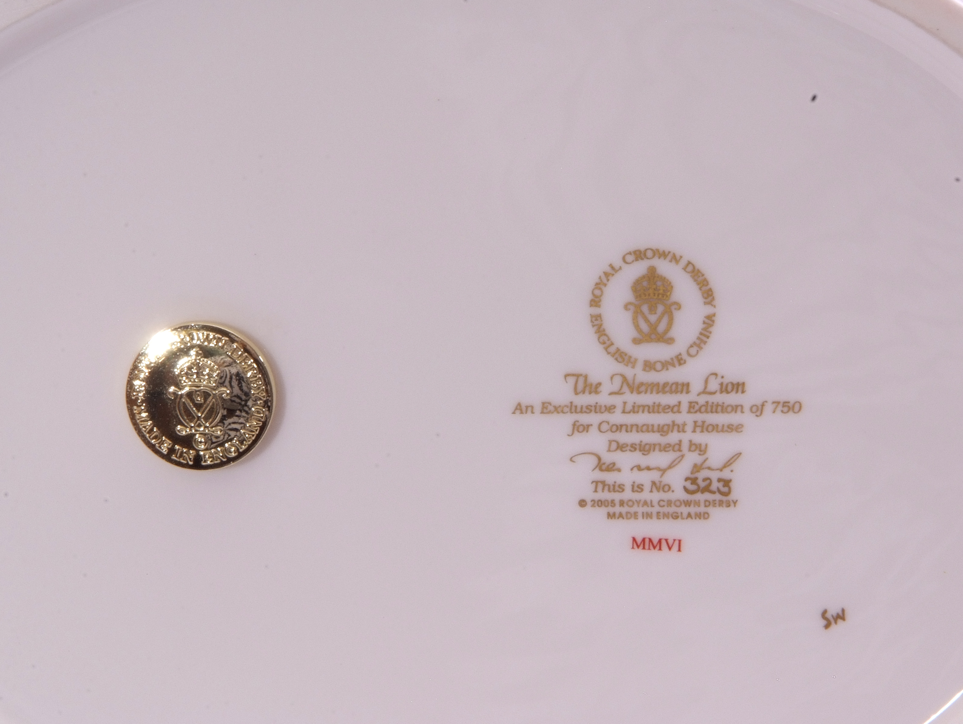 Two Royal Crown Derby paperweights, one of the Nemean lion, limited edition of 750, this example - Image 7 of 8