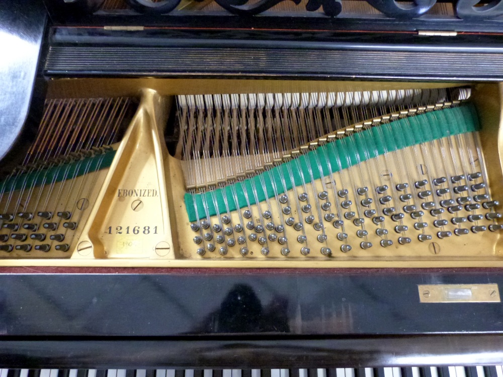 Steinway & Sons grand piano -1906 Seven foot full length serial model 121681- ebonised, retailed by - Image 12 of 17