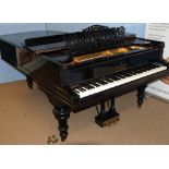 Steinway & Sons grand piano -1906 Seven foot full length serial model 121681- ebonised, retailed by