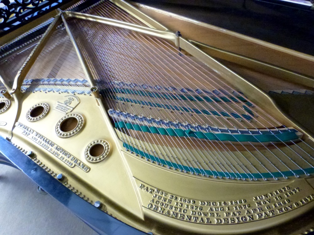 Steinway & Sons grand piano -1906 Seven foot full length serial model 121681- ebonised, retailed by - Image 8 of 17