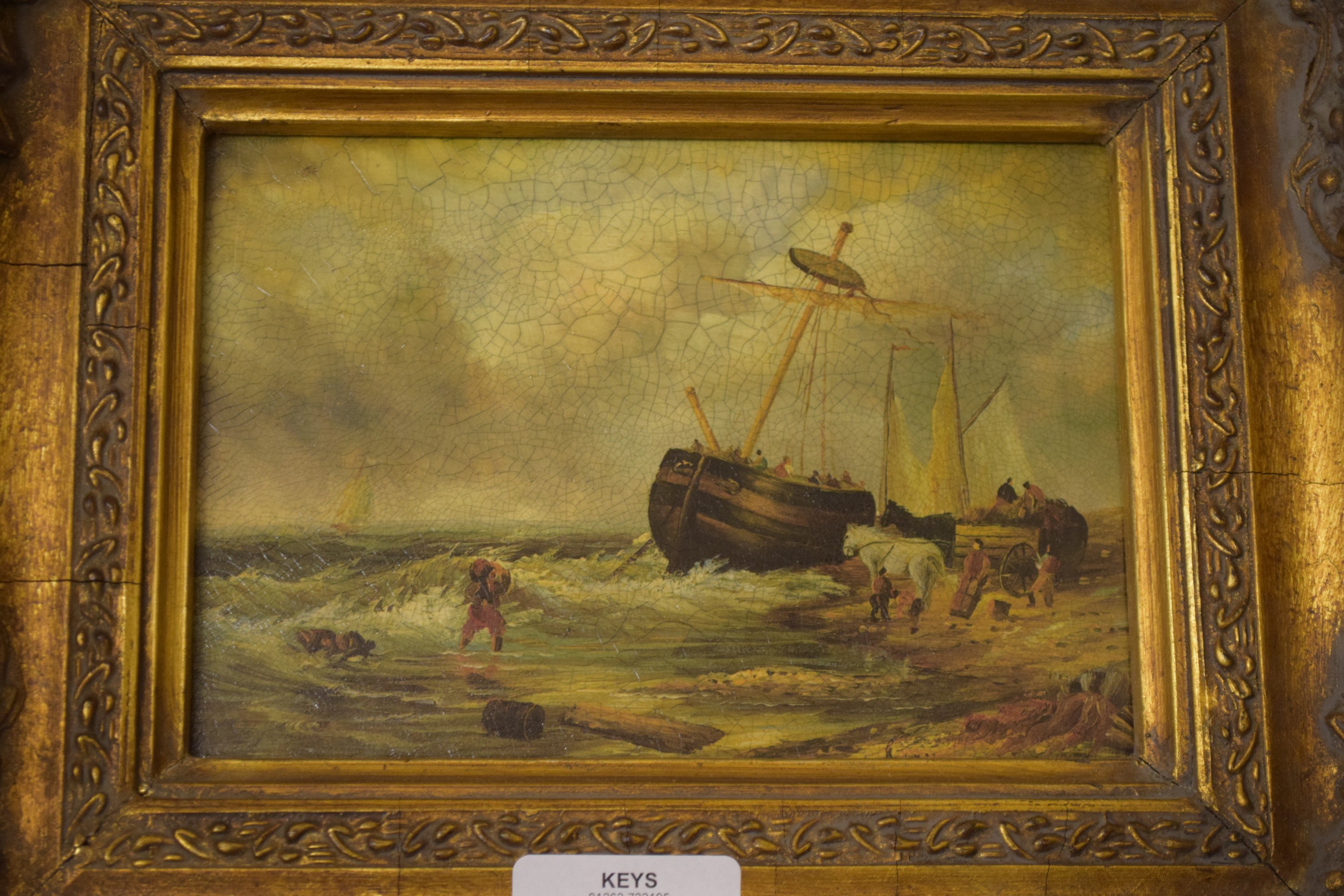 REPRODUCTION MARINE PAINTING IN REPRODUCTION FRAME - Image 2 of 2