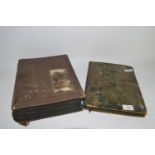 TWO POSTCARD ALBUMS WITH POSTCARDS, MAINLY TOPOGRAPHICAL, SOME HUMOROUS