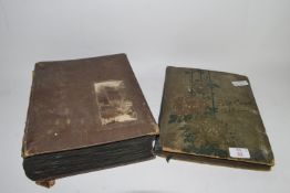 TWO POSTCARD ALBUMS WITH POSTCARDS, MAINLY TOPOGRAPHICAL, SOME HUMOROUS