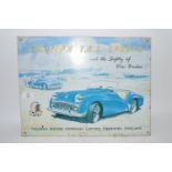 TIN ADVERTISING SIGN FOR TRIUMPH TR3 SPORTS