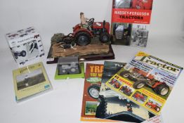 MODEL OF A TRACTOR FROM THE JULIANA COLLECTION, AND A MUG WITH PRINT OF TRACTOR AND SMALL MODEL OF A