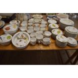 EXTENSIVE QUANTITY OF DINING WARES BY ROYAL WORCESTER IN THE WILD HARVEST PATTERN COMPRISING CUPS,