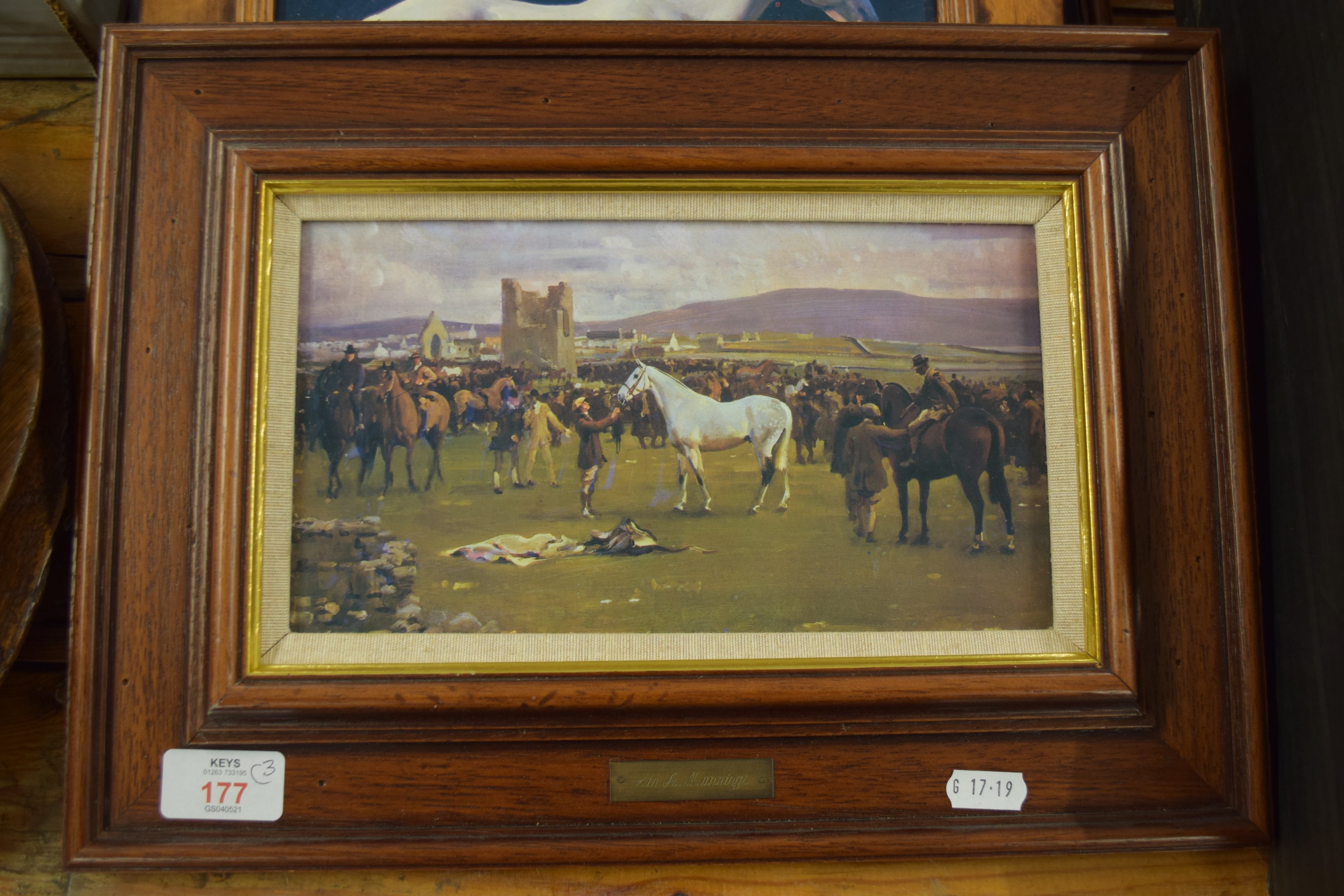 THREE FRAMED HORSE PRINTS AFTER MUNNINGS