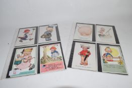 SMALL QUANTITY OF HUMOROUS POSTCARDS, MAINLY WITH FIGURES BY MABEL LUCIE ATTWELL