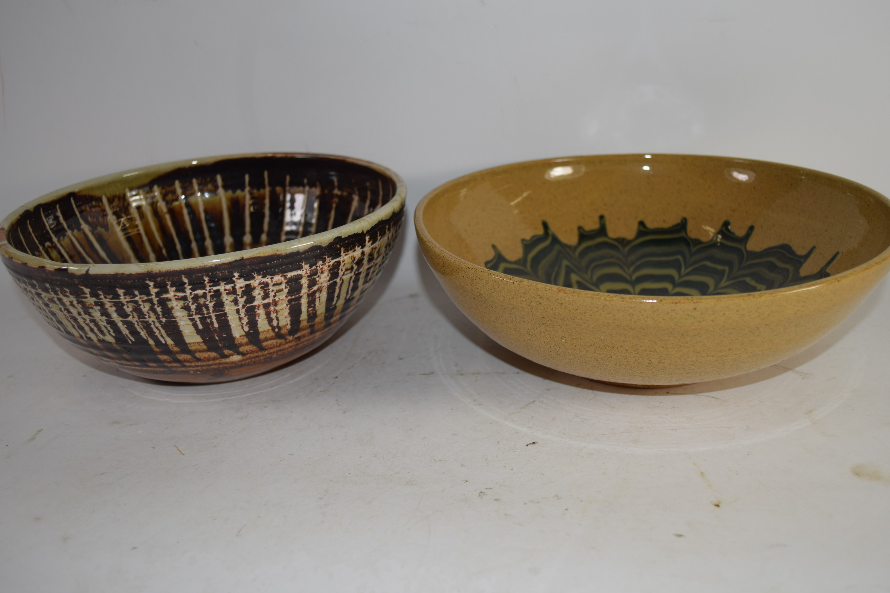 TWO STUDIO POTTERY BOWLS, ONE FROM THE FOREST OF DEAN POTTERY, THE OTHER FROM HOLKHAM - Image 2 of 2