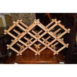 FOLDING WOODEN WINE RACK