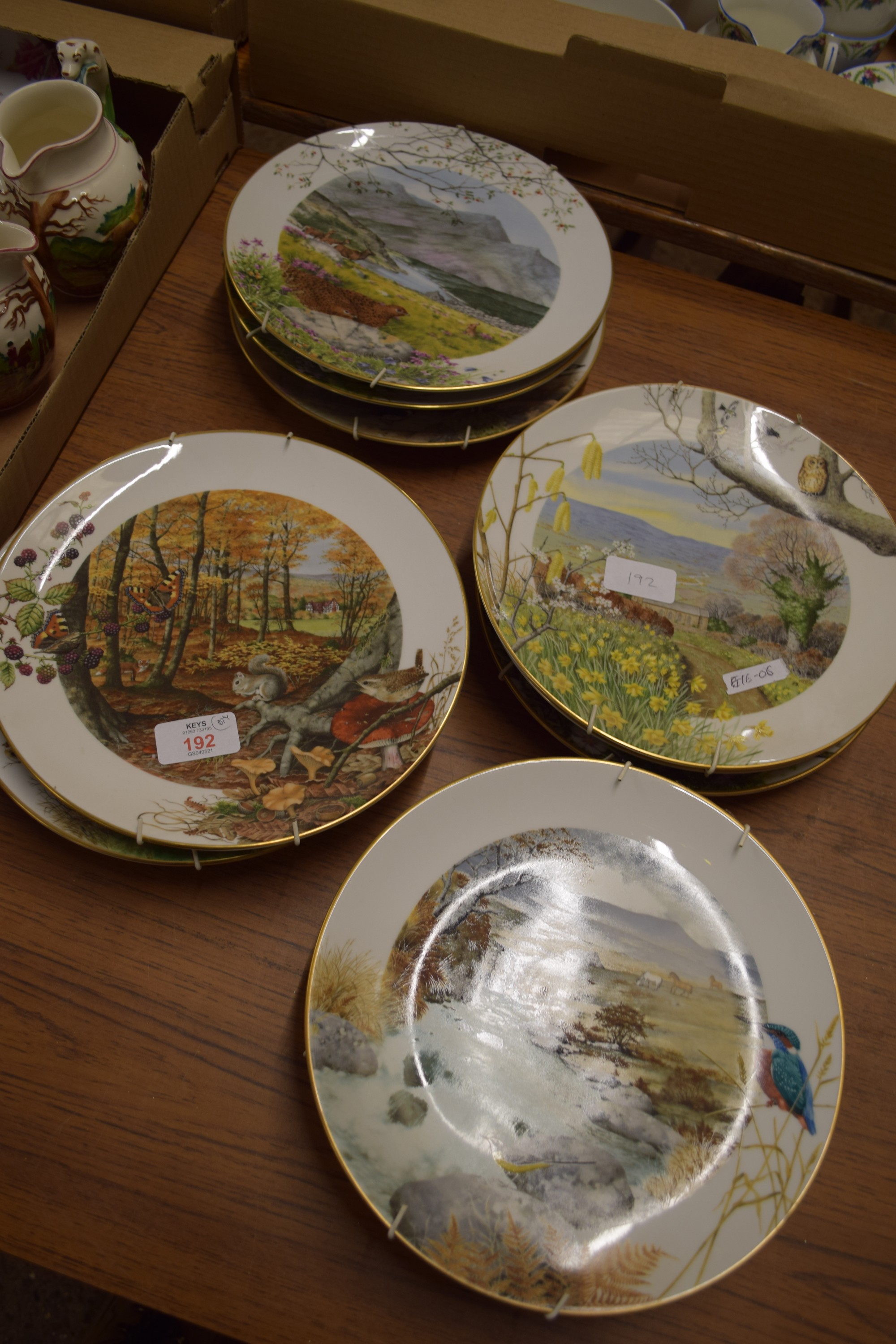 QUANTITY OF COLLECTORS PLATES BY ROYAL WORCESTER FROM THE COLOURS OF AUTUMN SERIES