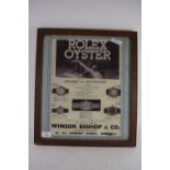 FRAMED ADVERTISING FOR ROLEX OYSTER